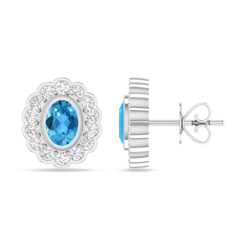 White Gold - Blue Topaz